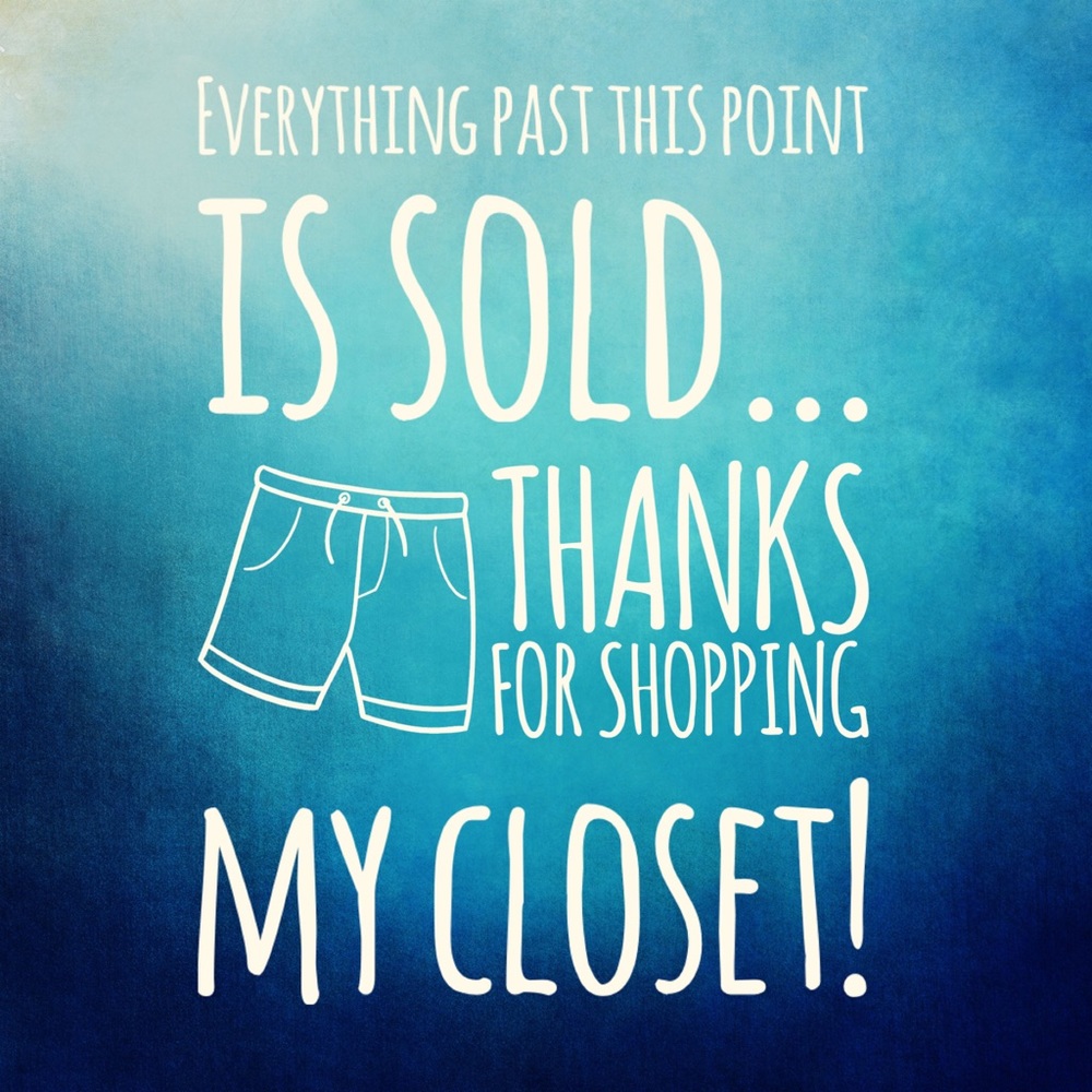 Everything past this point is sold